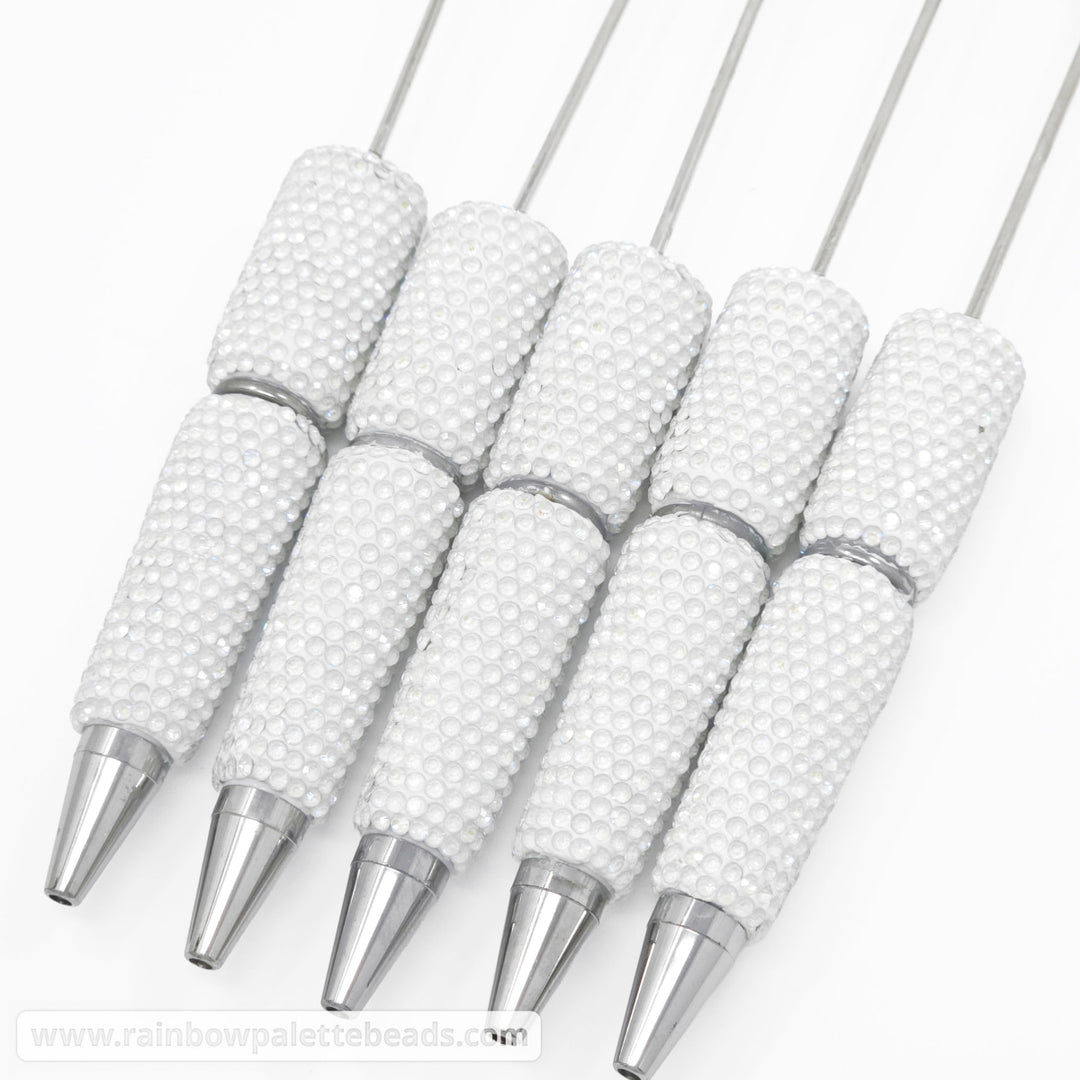 UV White Shimmer Full Rhinestone Beadable Diamond Pen