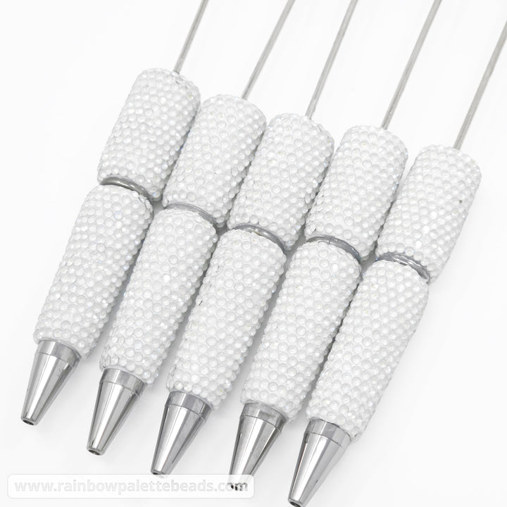 UV White Shimmer Full Rhinestone Beadable Diamond Pen