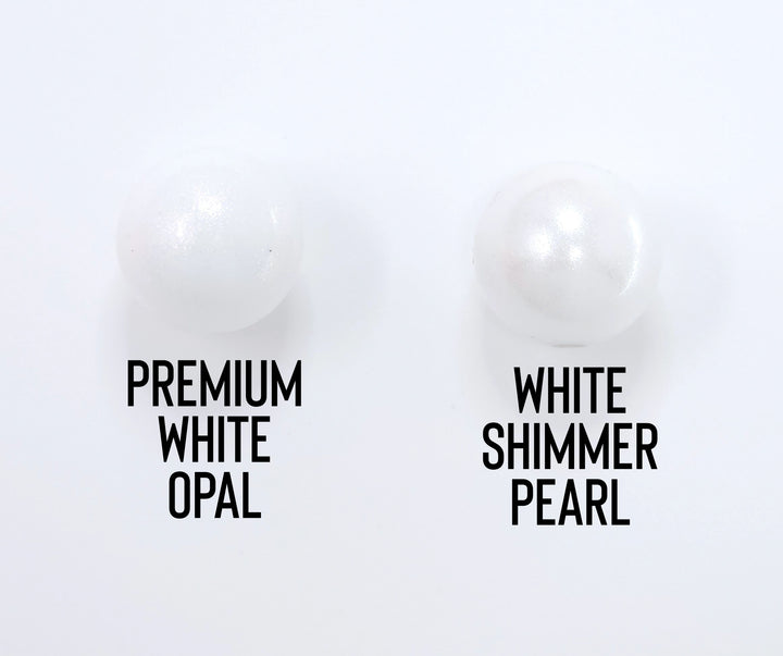 15mm Premium White Opal Silicone Bead