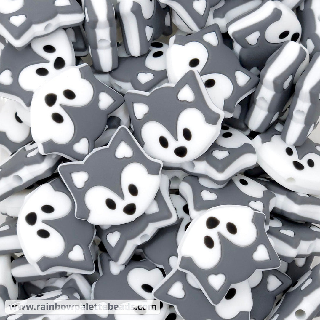 Wolf Silicone Focal Beads Beads