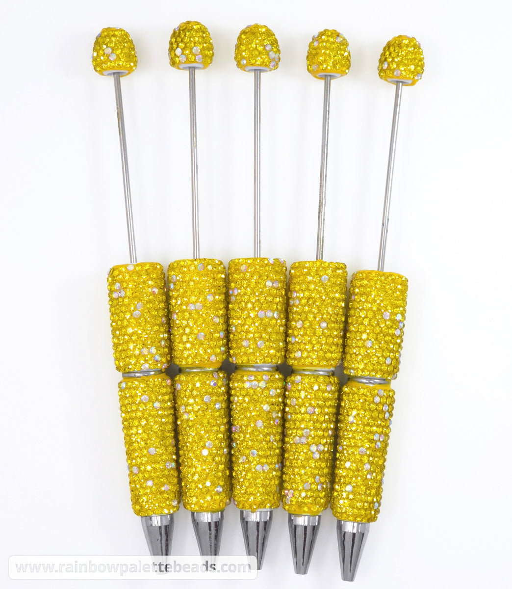 Yellow Sparkle Full Rhinestone Beadable Diamond Pen