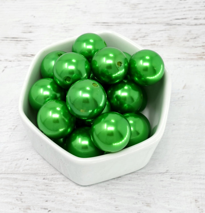 20mm Green Pearl Acrylic Beads