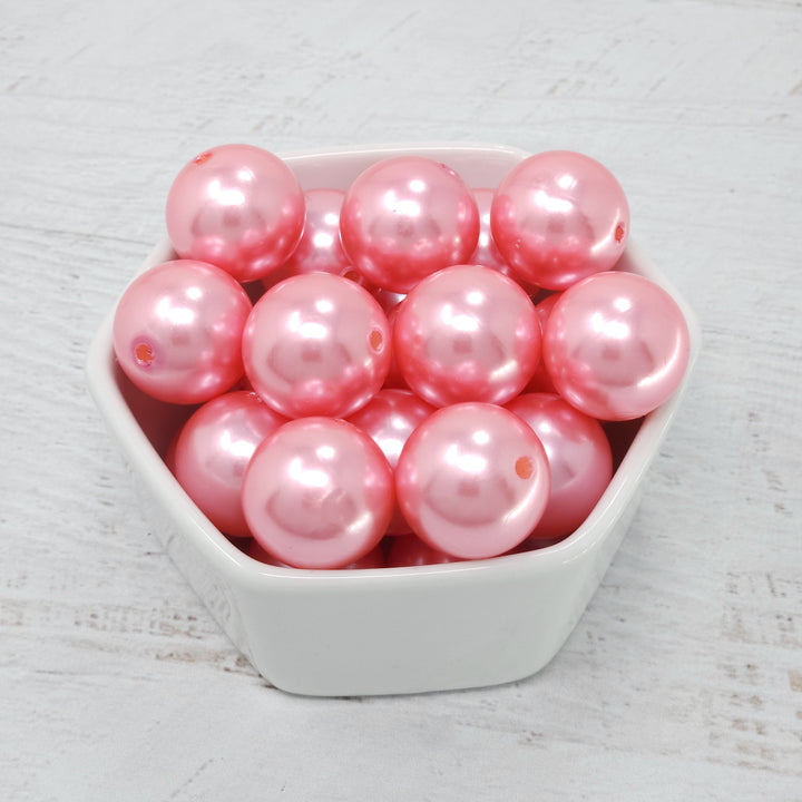 18mm Baby Pink Pearl Acrylic Beads