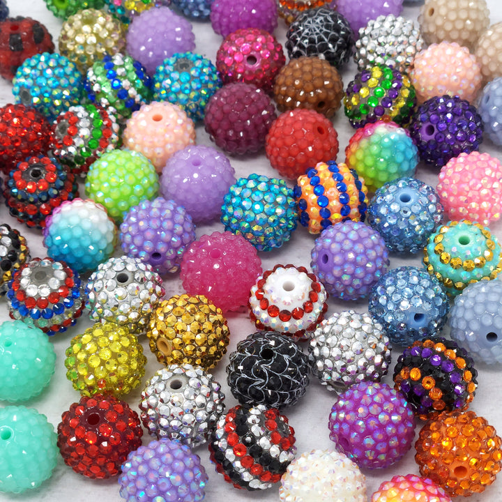 20mm Rhinestone Bead Mix (10 beads)